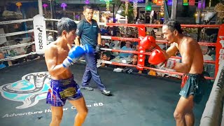 Denpayak EliteFightClub (red) Vs Phetthongkom Sitjaphofadang (blue), Rd 5, 54 kilos, @Antza Gym