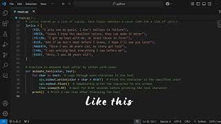 How to Animate Lyrics/Text with Colors in Python with source code.