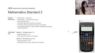 Full Solutions to Mathematics Standard 2 2019 HSC Exam - Q 1 to 15