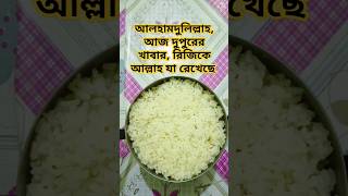 আলহামদুলিল্লাহ, আজ দুপুরের খাবার, রিজিকে আল্লাহ যা রেখেছে।#foryou #shorts #new #bangladesh #vlog