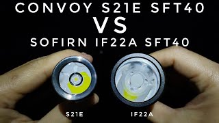 Convoy S21E SFT40 vs Sofirn IF22A SFT40 | Beam Shot Comparison| Test Range: 100m \u0026 200m