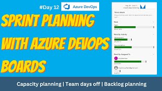 How to do Sprint Planning in Azure DevOps | Capacity planning | reorder | Team days off