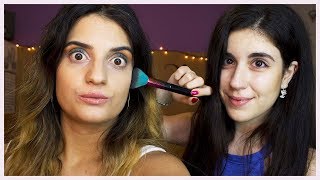 Με βάφει η αδελφοξαδέλφη μου | My cousin does my makeup|Eirini S 😜