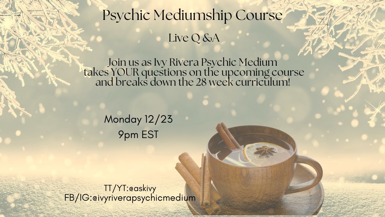 Psychic Mediumship Course Q A Youtube