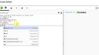 Python program to find a matrix or vector norm