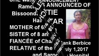 Death Announcement - Kelapattie Ramcharitar