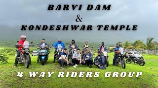 Bike Ride | Barvi Dam | Kondeshwar Temple | Kondeshwar Waterfall 🌊 🌲