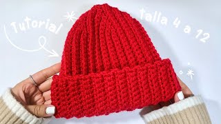 ❤️GORRO FACIL A CROCHET PARA INVIERNO | Tutorial Hebras Crochet