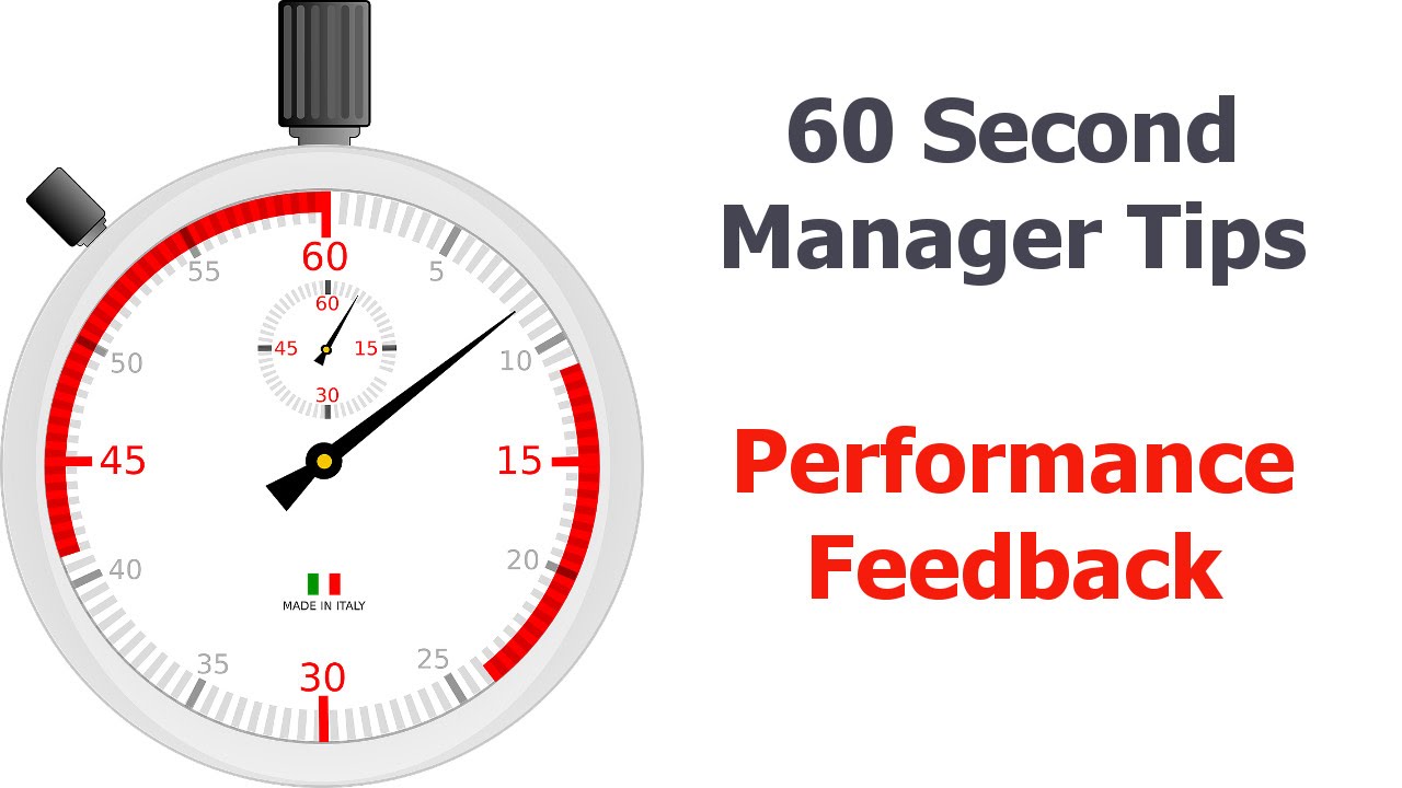 60 Second Manager Performance Feedback Youtube