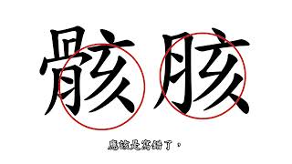 「閩南語」的正確寫法，「骸」字的反切介紹。