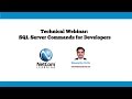 SQL Server Commands for Developers - NetCom Learning Technical Webinar Excerpt