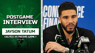 Jayson Tatum on Celtics CRAZY Game 1 Win: "We Always Believe"  | Game 1 Postgame Interview