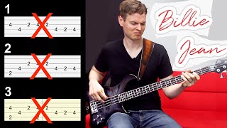 Michael Jackson - Billie Jean Playing It The Right Way  Bass Cover  Play-along Tabs
