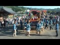 平成28年 上田八幡神社春祭り 市 投げだんじり 練り 天井越し