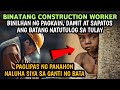 BINATANG CONSTRUCTION WORKER BINILHAN NG PAGKAIN, DAMIT AT SAPATOS ANG BATANG NATUTULOG SA TULAY