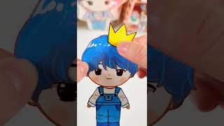 레인보우프렌즈 블루 코디! Rainbow Friends Blue #paperdolls #shorts #diy