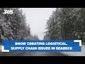 Snow creating logistical issues, supply chain challenges in Seabeck