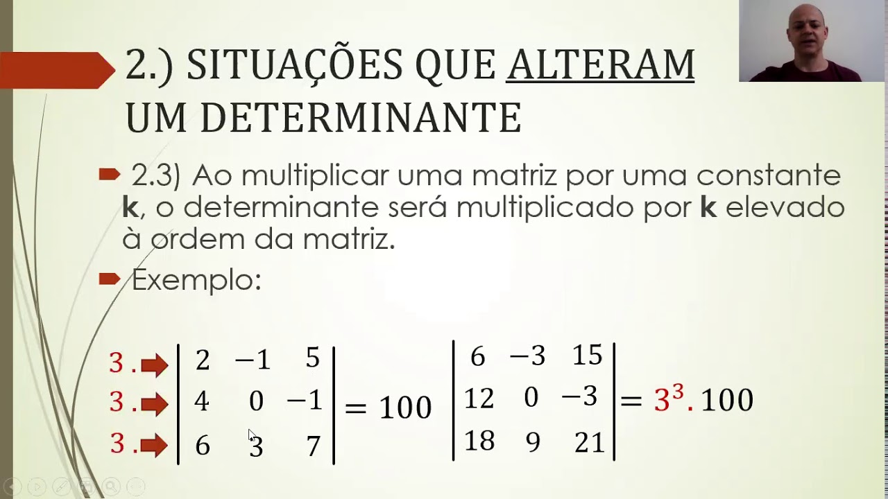 Matemática - Propriedades Dos Determinantes - YouTube