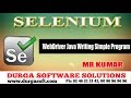 Selenium - WebDriver Java Writing Simple Program