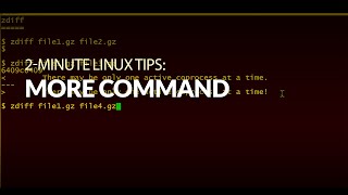 How to use the more command