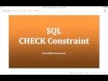 32 - SQL CHECK Constraint - Learn SQL from www.SQLServerLog.com [HD]