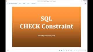 32 - SQL CHECK Constraint - Learn SQL from www.SQLServerLog.com [HD]