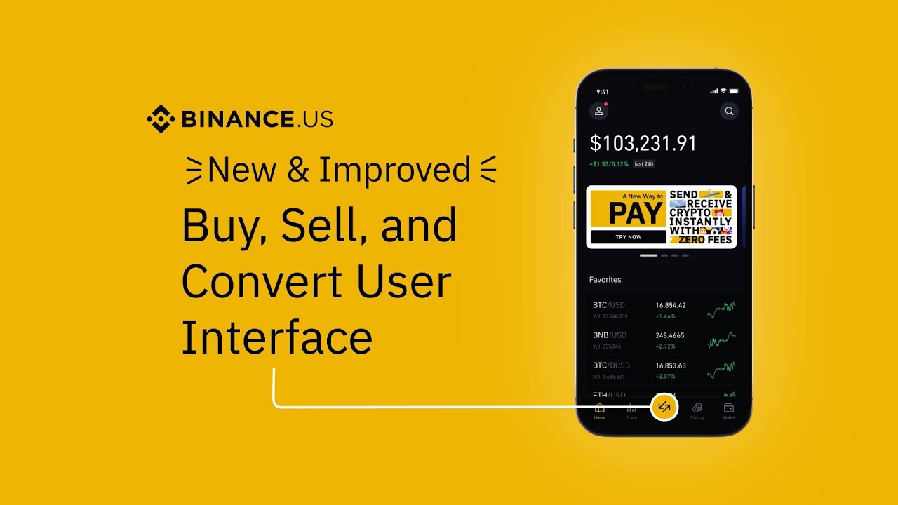 Binance.US | New & Improved Buy, Sell, And Convert User Interface - YouTube