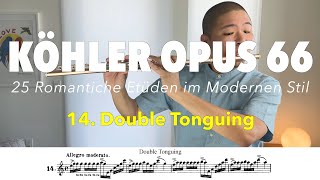 Double Tonguing Study (Der Doppelzungenstoss) | Ernesto Köhler Opus 66 Flute Etude No. 14