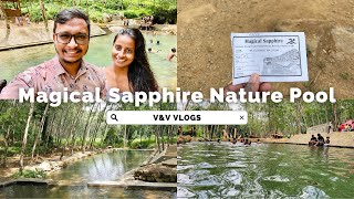 Crystal Clear Wonders : Exploring the Magical Sapphire Nature Pool 🌿🌻🌊 | V\u0026V VLOGS 👫🏽