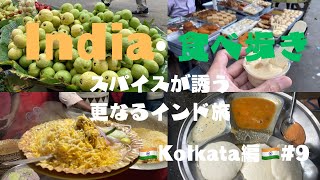 インド食べ歩きin Kolkata!!!食堂から屋台まで何でもスパイス王国。#インド #屋台料理 #コルカタ #旅行vlog