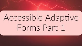 AEM Forms Tutorial - Making Adaptive Forms Accessible (508 compliant) Part 1