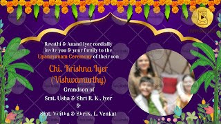 GT07 - Upanayanam Invitation | Thread Ceremony Video Invitation