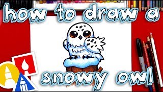 How To Draw A Snowy Owl Cartoon🦉