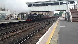 WCRC 47746 leads Black 5 45212 \u0026 ECS through Kensington Olympia 2/6/18