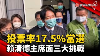 投票率17.5%當選 賴清德主席面三大挑戰｜寰宇新聞 @globalnewstw