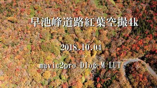 早池峰道路紅葉空撮20181004