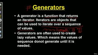157 Generators Advanced function Concepts basics
