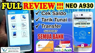 FULL REVIEW ❗️❗️❗️ EDC Android NEO A930 Mini ATM 🥳 Bank ACEH, BSI, Tarik Tunai PKH Lancar Jaya ✅️