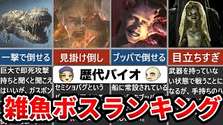 【ランキング】驚愕の弱さを誇る歴代バイオの雑魚ボスランキングTop10