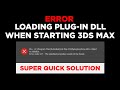 Error Loading Plug-in DLL | Super quick solution