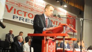 Ovidiu Portariuc la Conferinta Judeteana a PSD Botosani din 12 septembrie 2014