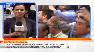 Presidenta Cristina Fernández evoluciona sin complicaciones en primer día de postoperatorio