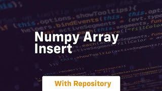numpy array insert