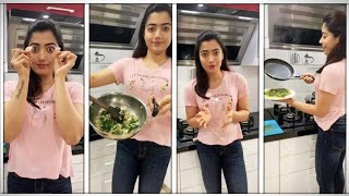 Rashmika mandanna😘 cooking egg omelet😋_new letest instagram igtv video😍