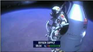 Felix Jumps At 128k feet Red Bull Stratos Freefall from the Edge of Space