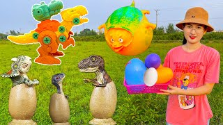 Changcady harvests duck eggs, meets dinosaur eggs hatching baby giants - Part 106