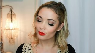 Vintage Pin-up Inspired MakeUp Tutorial Winged Liner Red Lips