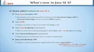 JAVA SE 6 New Features - Wingslive