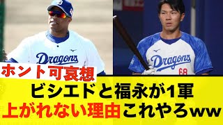 【中日】ビシエドと福永が1軍に上がれない理由これやろwww