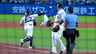 古賀優大の強肩！ダブルプレーでサイスニードのピンチを救う！2023/07/28 東京ヤクルトスワローズ